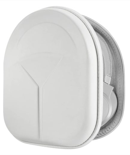Headphones Case , Replacement Hard Shell Travel Carrying Bag with Cable Storage (White)