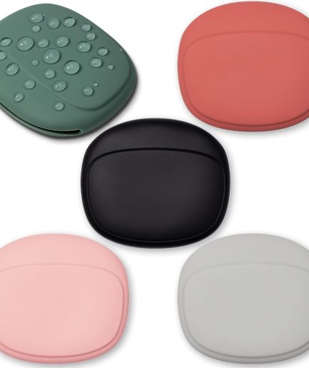 Silicone Headphone Organizer,Earbud Case,5Pcs Data Cable Storage Case,Silicone Pouch for Earbud,Mini Key Box-Portable Wired Headphone Organizer (5)