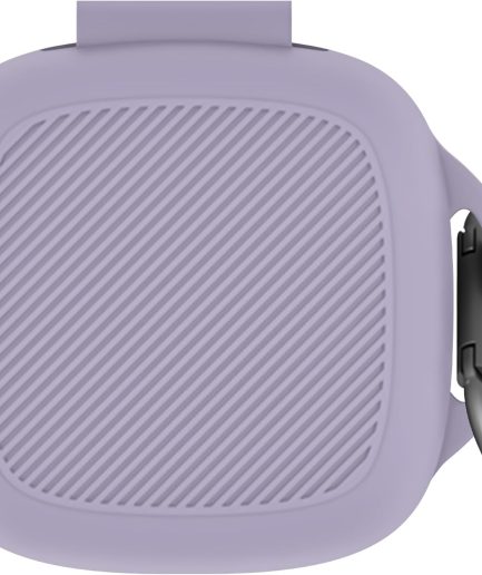 Silicone Case for  Earbuds, Soft Flexible Scratch Resistant Protective Cover with Carabiner (Purple)