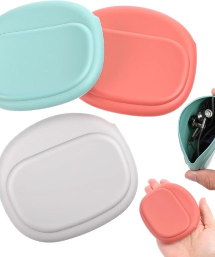 6 Pcs Headphone Organizer Silicone Data Cable Storage Case Mini Soft Colorful Key Pouch Box Lipstick Holder Keeper Management Portable Wired Headphone Accessories for Home Workplace