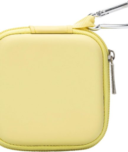Cell Phone Accessories Organizer with Carabiner for Earphones Tech Pouch, Butter Yellow