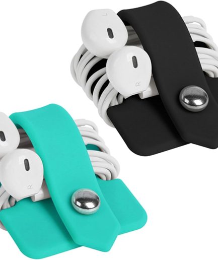 Cord Organizer Earbuds Holder Earphone Wrap Earphones Organizer Headset Headphone Earphone Wrap Winder Cord Manager Cable Winder Set of 2