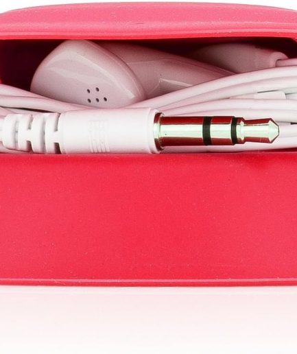 - Tangle-Free Earphone/Earbud Case, Compact Storage System, Silicone (Red, Set of 1)