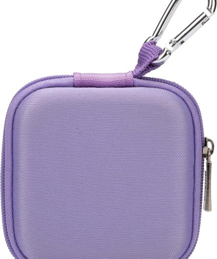 Cell Phone Accessories Organizer with Carabiner for Earphones (1, Purple)